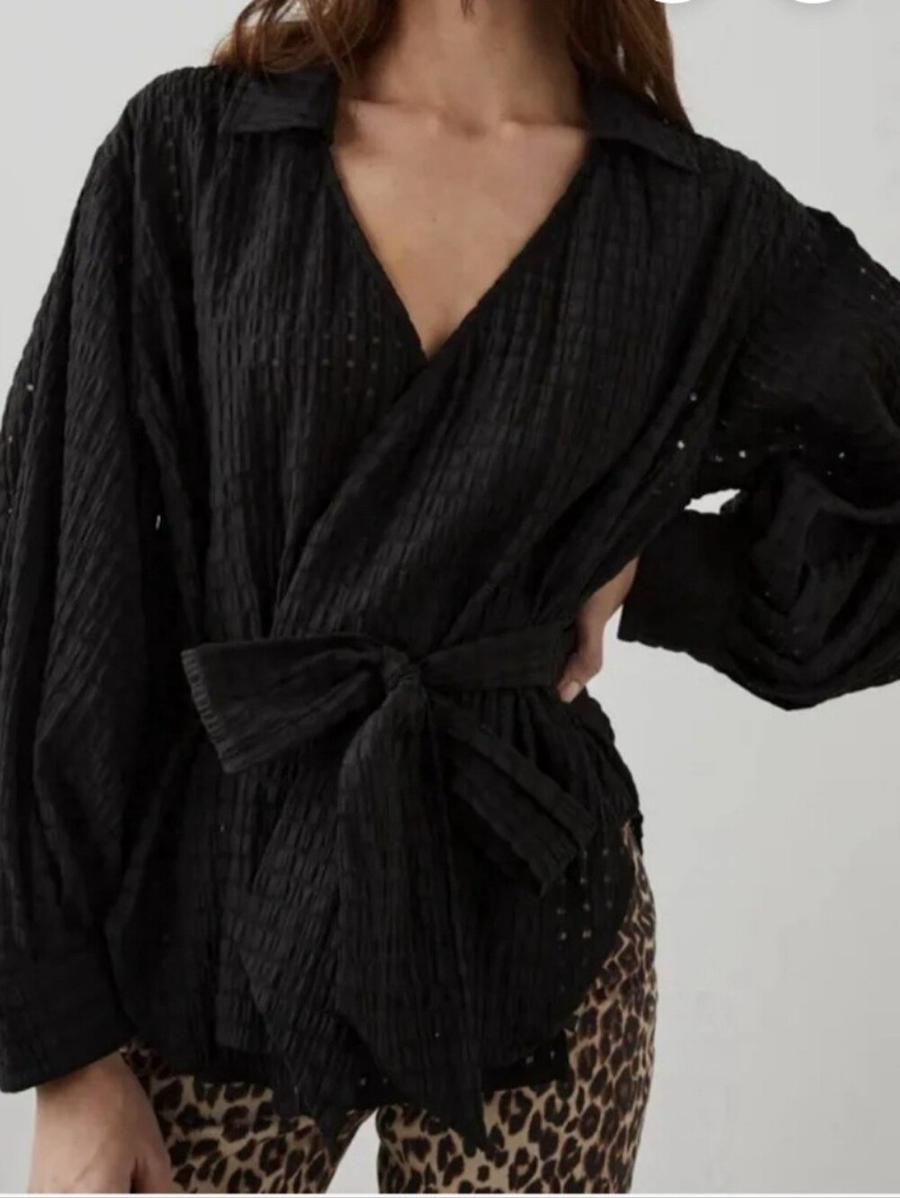 Rails Black Eileen Seersucker Blouse